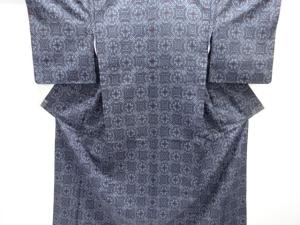 蜀江に華紋織り出し西陣伝承紬着物